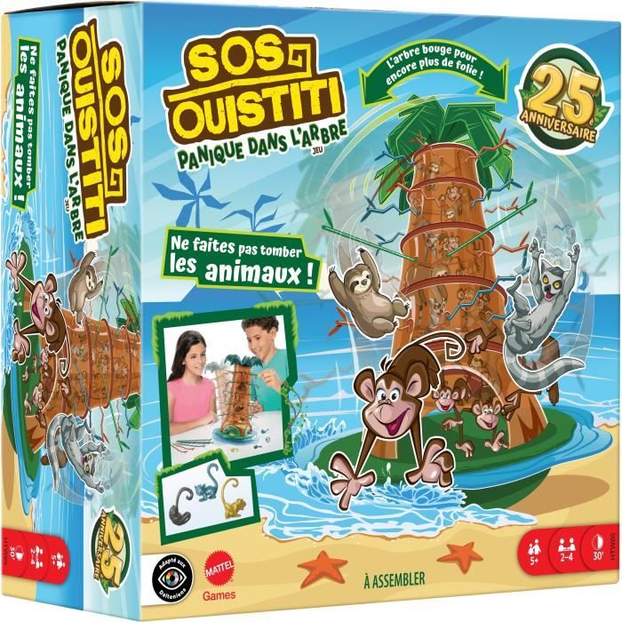 Jeu De Société Sos Ouistiti: Panique Dans 'arbre Mattel La Boite