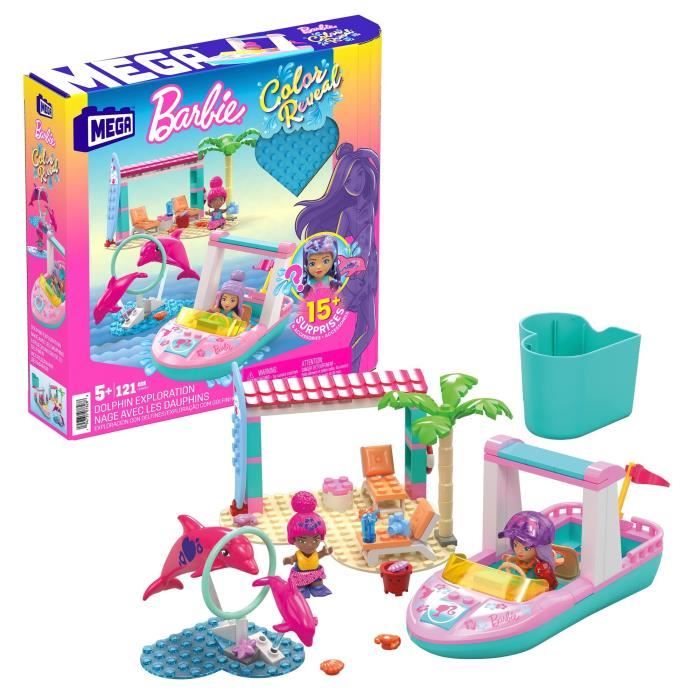 MEGA CONSTRUX BARBIE Nage Avec Les Dauphins jouet de construction 5 ans et