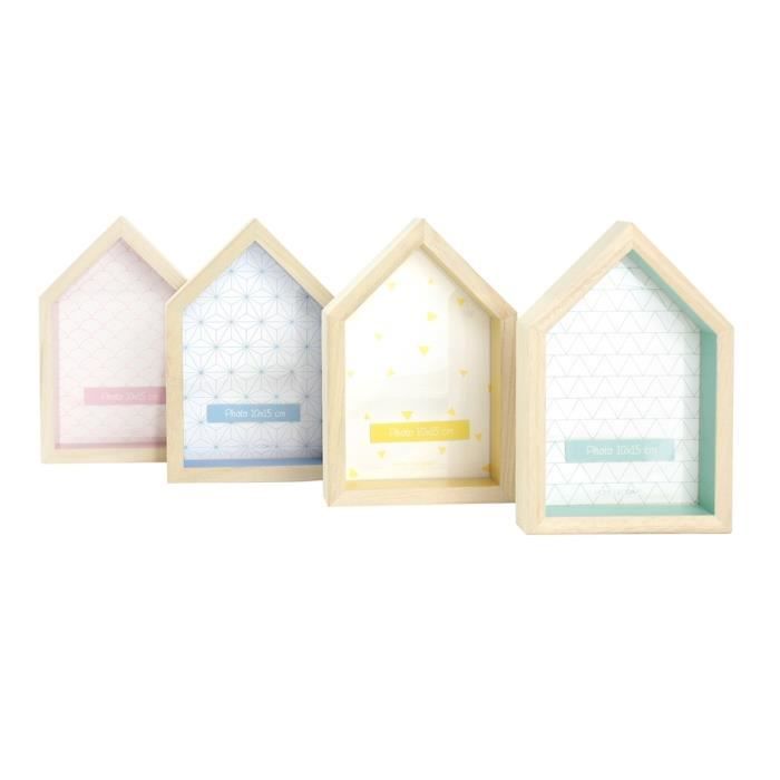 Collage Lot De 4 Cadres Photo, 10 X 15 Cm, Style Maison De