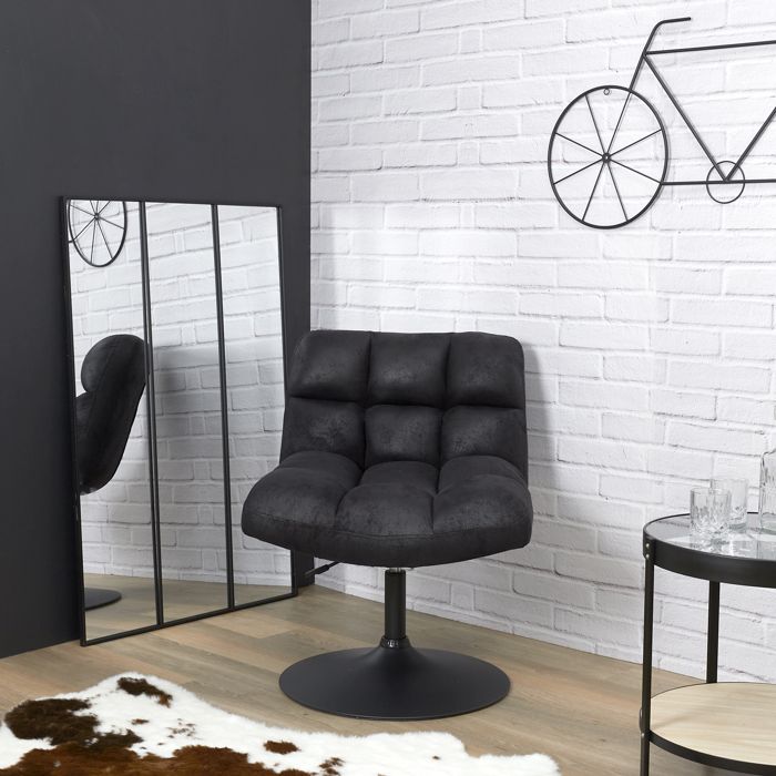 FAUTEUIL NOIR VINTAGE INDUS FAUTEUIL NOIR VINTAGE INDUS