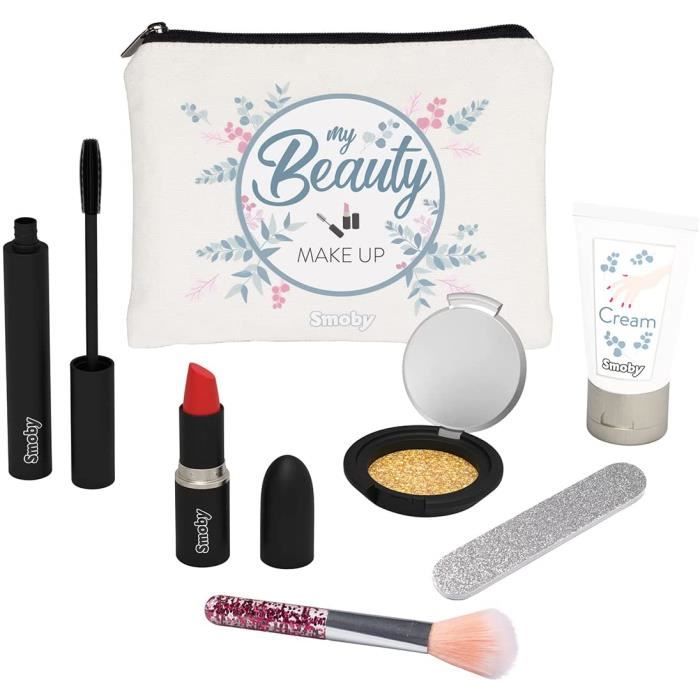 Smoby - My Beauty Make Up Set - Set Beauté - Trousse Maquillage - 6 Accessoires Factices Inclus - 32