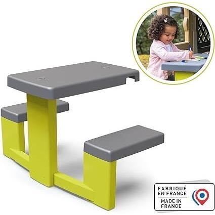 Smoby - Table Pique-Nique - Verte - Accessoire de maison Smoby - Fabriqué en France