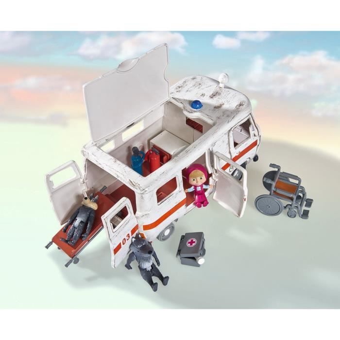 Jeu d ambulance Masha et Michka SILVERTORN Simba Playset 3 figurines nombreux accessoires Cdiscount Jeux Jouets