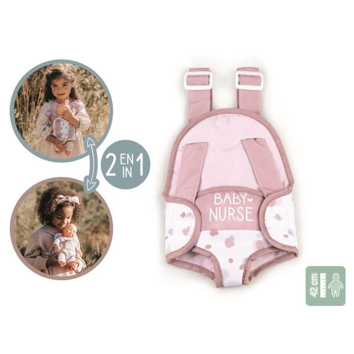 Porte-bébé pour poupon jusqu'à 42cm - SMOBY - Baby Nurse - 2 positions -  lanières réglables - Cdiscount Jeux - Jouets