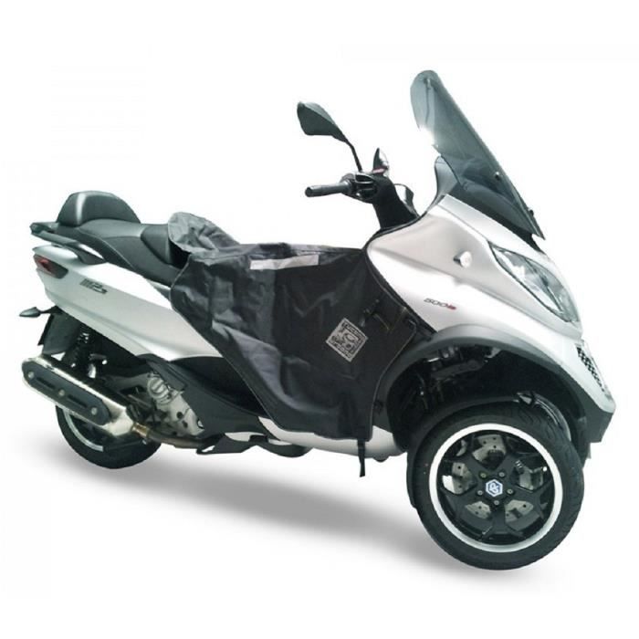 Tablier De Scooter TUCANO URBANO - Adaptable Pour Piaggio MP3 - Noir, étanche Et Coupe-vent