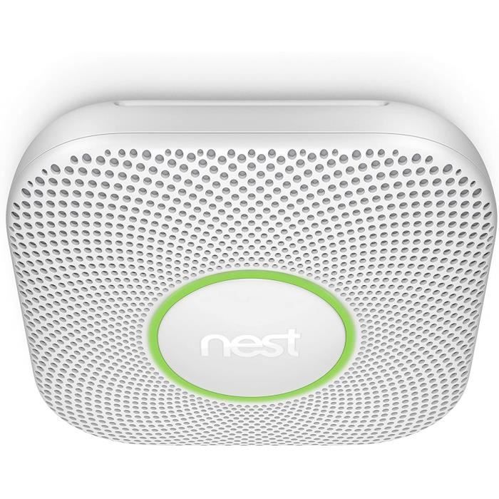 Google Nest Protect Détecteur De Fumée Et Monoxyde De Carbone Intelligent Blanc
