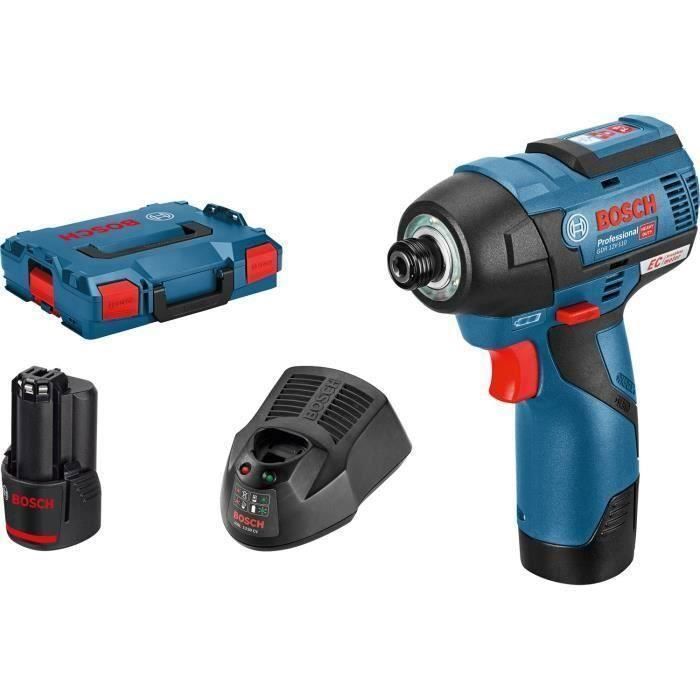 Visseuse à chocs - Bosch - GDR 12V-110 - 2 batteries 30Ah - Sans fil - L-BOXX