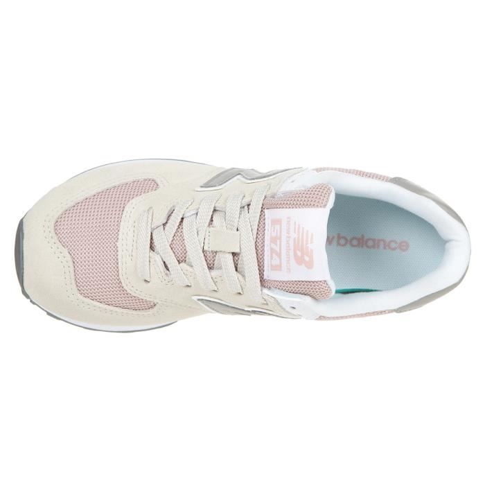 NEW BALANCE Baskets Collection 574 Beige/Rose Femme Beige/Rose