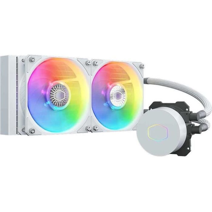 COOLER MASTER - MasterLiquid ML240 Illusion ARGB - Refroidissement liquide PC - Radiateur 240mm - Blanc (MLX-D24M-A18PW-R1)