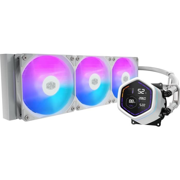 COOLER MASTER MasterLiquid Core Nex Digital 360 ARGB MLX D36M A18PW RD Watercooling Ventilateur Ø 120 mm