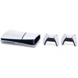 Pack PS5 Standard : Console PS5 (Modèle Slim) + 2ème Manette sans fil PS5 DualSense Blanche-1