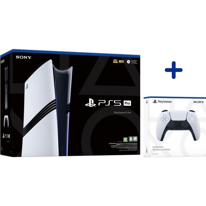 Pack PS5 Pro : Console PlayStation 5 Pro + Manette sans fil DualSense ...