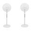 Lot De 2 Ventilateurs Sur Pied Tr/ès Silencieux Coloris Blanc Hauteur Ajustable Oscillant 3 Vitesses De Ventilation