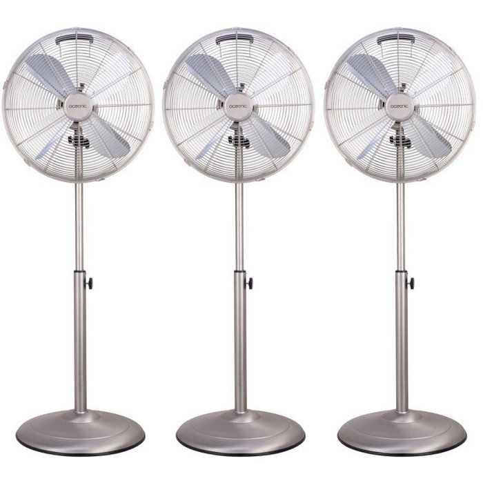 Ventilateur Sur Pied OCEANIC 40 cm – 3 Vitesses, Puissance 50 W, Hauteur Réglable - vue 3