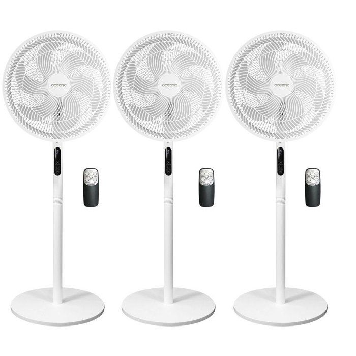 Ventilateur sur Pied 2 en 1 OCEANIC 45W – 3 Vitesses, Hauteur Réglable, Télécommande - vue 6