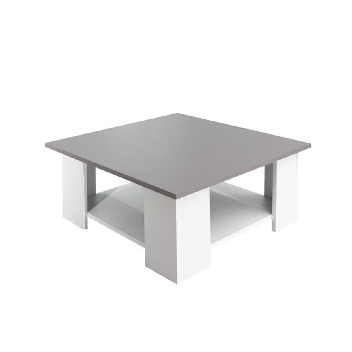 Table Basse Blanc Et Taupe Achat Vente Pas Cher
