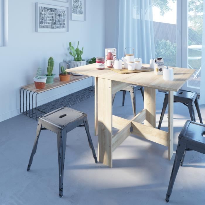 Table à manger pliable Papillon 103 cm - noir Moderne, Design - Symbiosis