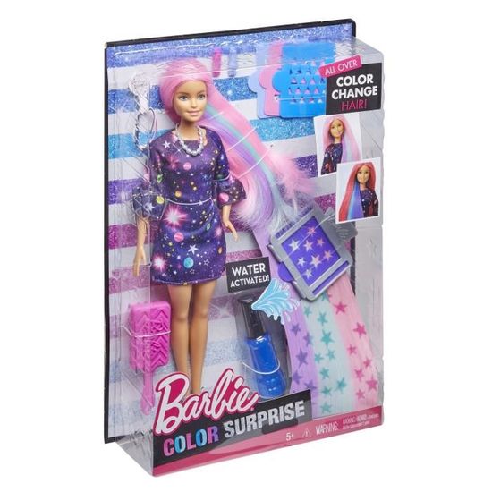 barbie sirene cheveux changent couleur