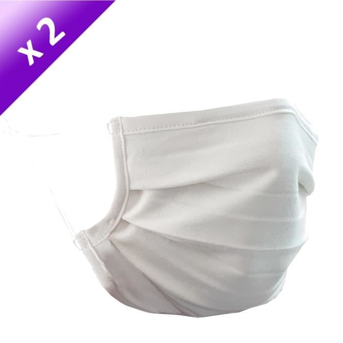 Lot de 2 Masques de Protection UNS1 Lavables et Réutilisables pour Adultes