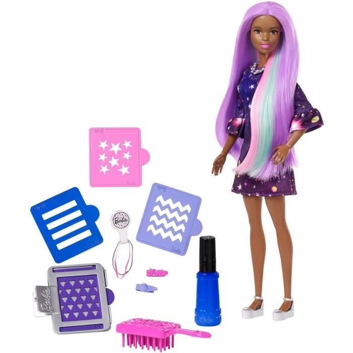 Coffret 2 Habits Barbie : Jupe Et Haut Bleu + Robe Violet Et Veste Rose +  Accessoires - Tenue Ville - Vetement Poupee - Cdiscount Jeux - Jouets