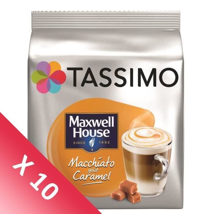 TASSIMO MAXWELL HOUSE Café Dosettes Latte Macchiato Caramel Lot de 10 x 8 dosettes Cdiscount