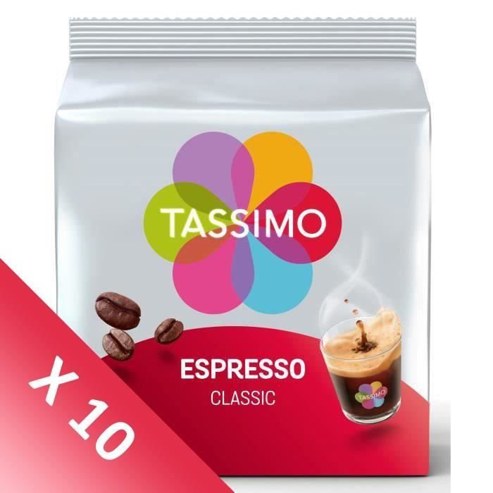 TASSIMO Café Dosettes Espresso Classique Lot de 10 x 16 dosettes