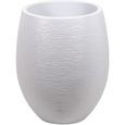 Pot rond Graphit - EDA PLASTIQUE - Contenance 53L - Blanc cérusé-0