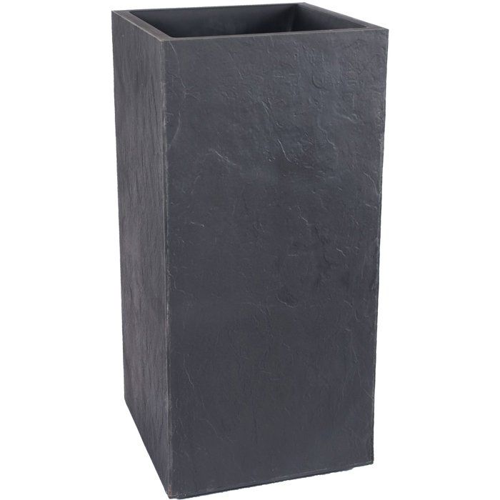 EDA Pot haut carr&eacute; Volcania 39cm - Contenance 31L - Gris anthracite