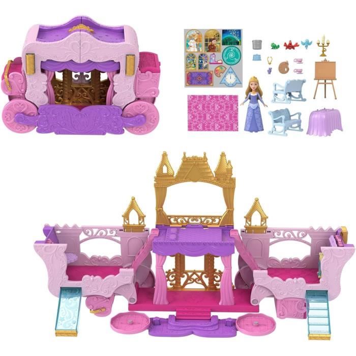 Calèche et Château Mattel Disney Princesses Coffret avec poupée Aurore HWX17