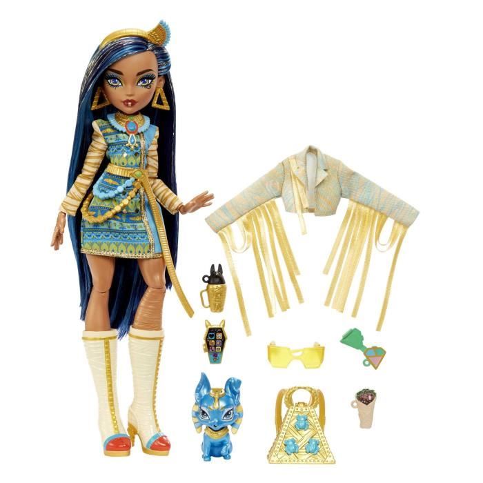 Monster High-Cleo de Nile-Poupée avec animal de compagnie HHK54