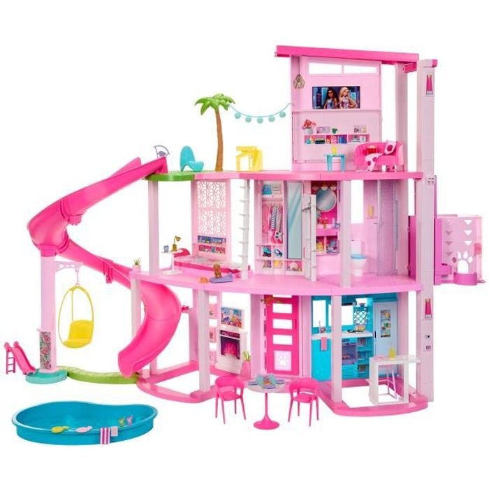 BARBIE Dreamhouse Maison de Rêve 3 étages 8 pièces - Cdiscount Jeux - Jouets