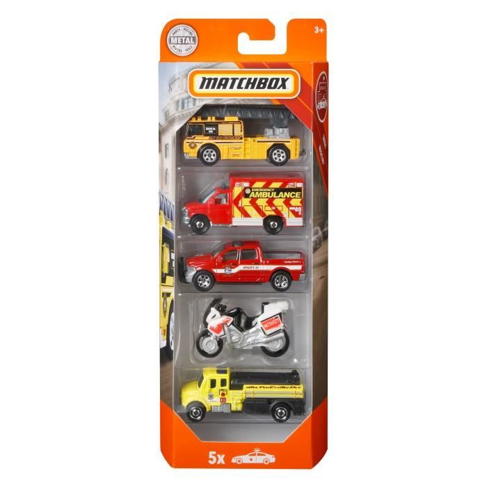 MATCHBOX Set de 5 véhicules miniatures en métal (pack aléatoire) Ecru
