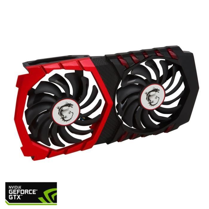 Carte graphique MSI GeForce GTX 1050 GAMING X 2G Frequence 1556 MHz 1442 MHz Cdiscount Informatique