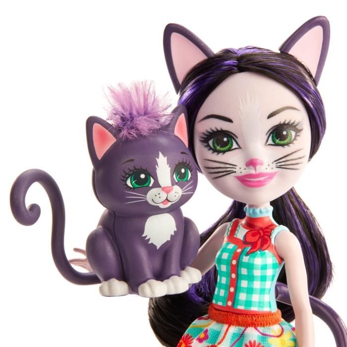Poupée Ciesta chat avec Pounce ENCHANTIMALS : la figurine de 15 cm