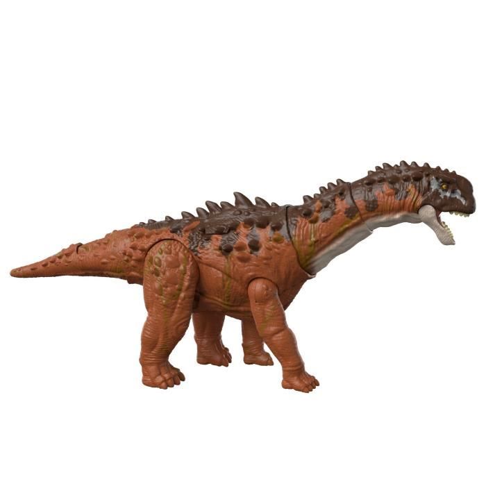 figurine jurassic world - mattel - ampelosaurus mega action - grande échelle - mouvements réalistes - 4 ans et +