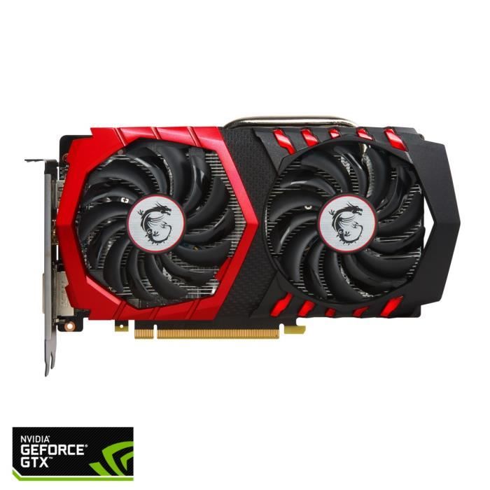 Carte graphique MSI GeForce GTX 1050 Ti Gaming X Frequence 1493 MHz 1379 MHz Cdiscount Informatique