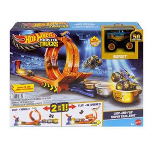 Hot Wheels Coffret Looping Infernal 70 Cm – Lanceur à Levier, Courses Et Crashs – Dès 5 Ans (HCB00)