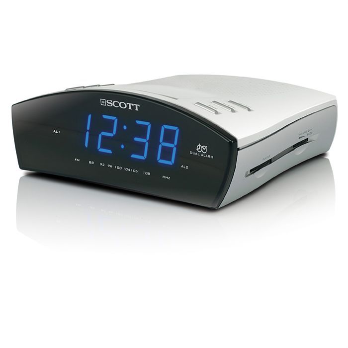 SCOTT CX 48 Radio réveil Ecran digital LED, Radio FM, design Alberto GORDONOVO EUR 18,00 - FR