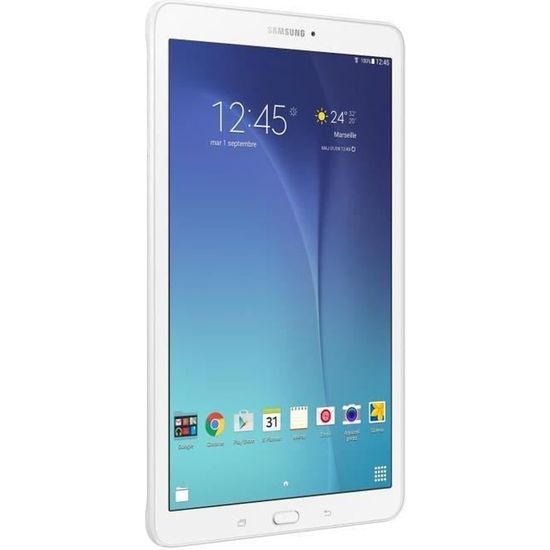 SAMSUNG Tablette Tactile Galaxy Tab E - 9,6" - RAM 1,5Go - Android 4.4 Kit Kat - Stockage 8Go - WiFi - Blanc