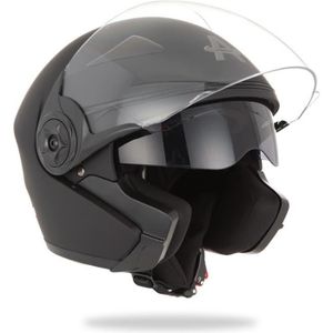 CASQUE MOTO SCOOTER Casque jet AMX AWAX noir mat Homologué CE