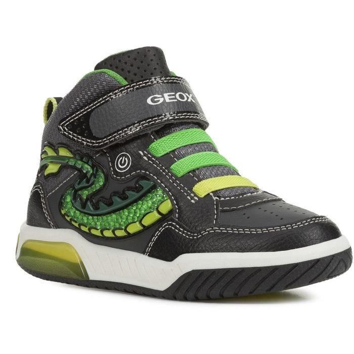 GEOX Basket J Inek Noir Vert Enfant Garcon WHITE COGNAC Cdiscount Chaussures