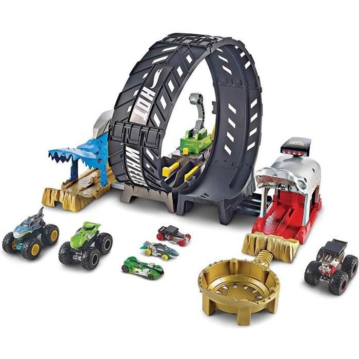 Hot Wheels - Monster Truck Le Volcan Crash 2 Véhicules