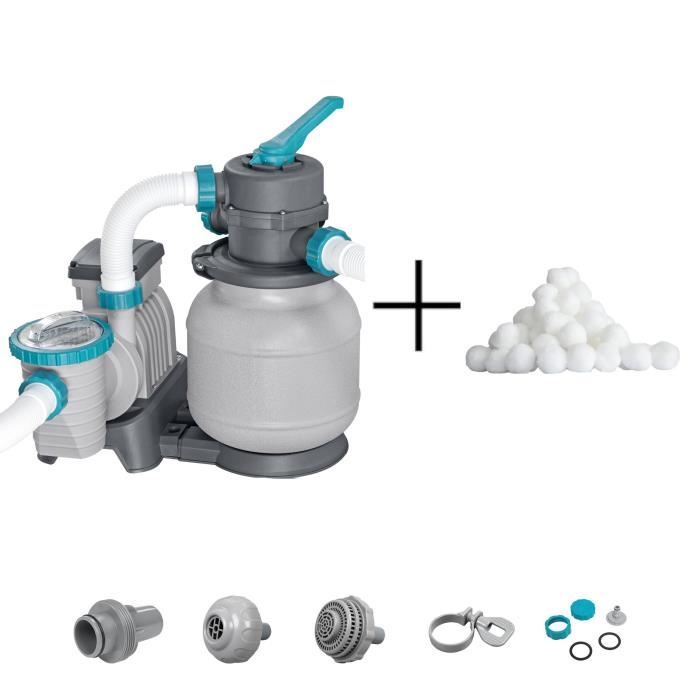 Filtre à sable / pompe de filtration pour piscine jusqu'à 42 m3 Bestway 6 056 /h Avec préfiltre - vue 2