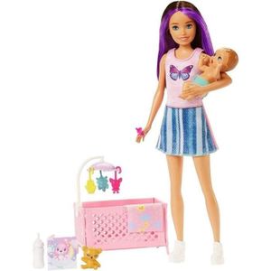 POUPÉE Coffret Skipper Bebe Au Lit - Barbie - Playset Pou