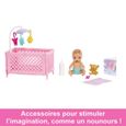 Coffret Skipper Bebe Au Lit - Barbie - Playset Poupée - 3 Ans Et +-4