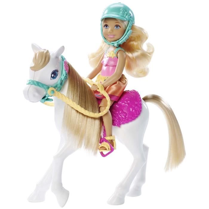 Barbie Famille coffret Amies des Animaux, poupée et mini-poupée Chelsea,  cheval, poney, chiot et accessoires, - Cdiscount Jeux - Jouets