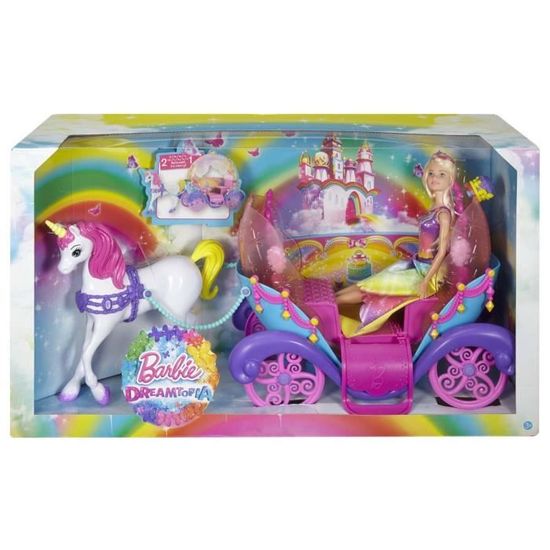 barbie carrosse arc en ciel
