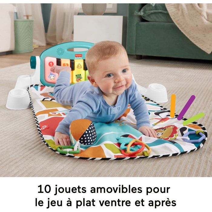 Tapis De Jeu Évolutif Musical Fisher-Price Pour Bébé Dès La Naissance - 3 En 1 Avec Activités, Jouets Et Musique GLK31