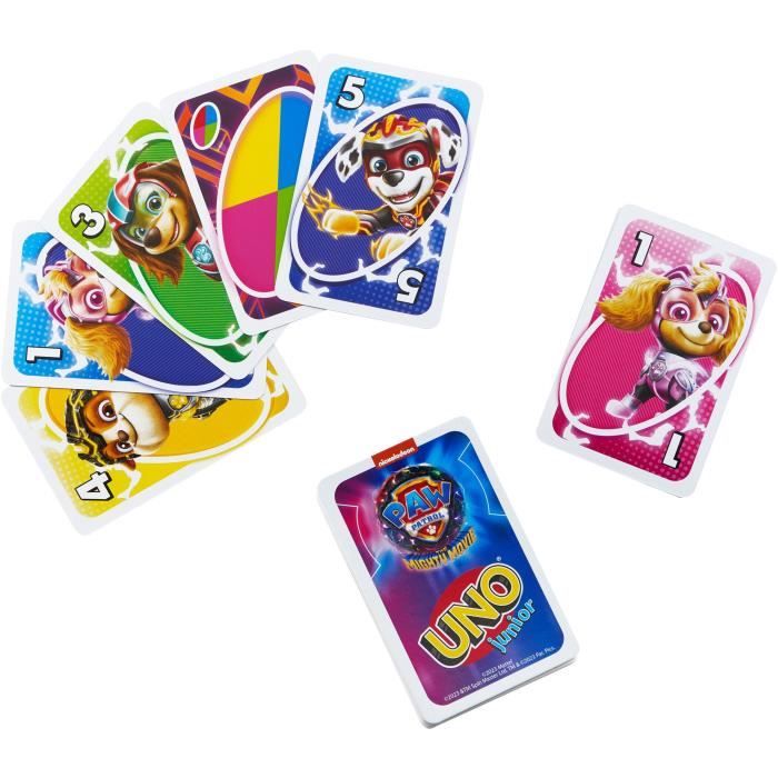 UNO Junior Pat' Patrouille - Jeu De Cartes - 2 à 4 Joueurs - Dès 3 Ans - Mattel Games
