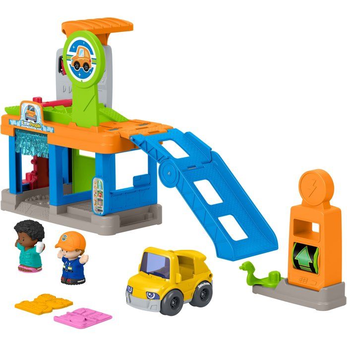 Playset - LITTLE PEOPLE FISHER-PRICE - Station lavage - 4 actions - Véhicule inclus